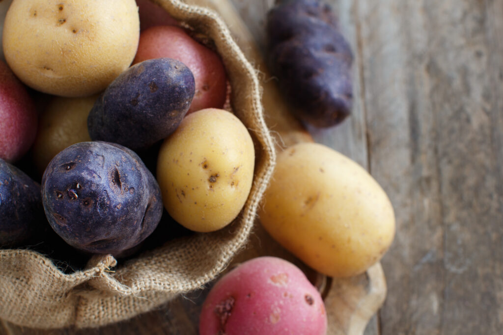 blue and purple potatoes